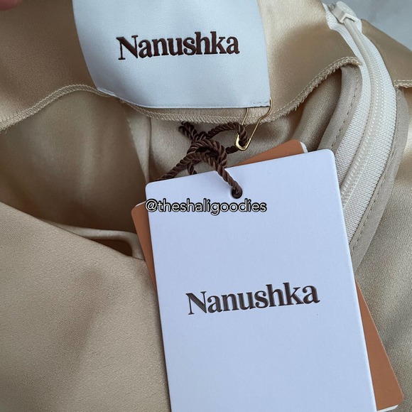 NANUSHKA Doris Midi Slip Dress Cream Sarong Style - Picture 8 of 9